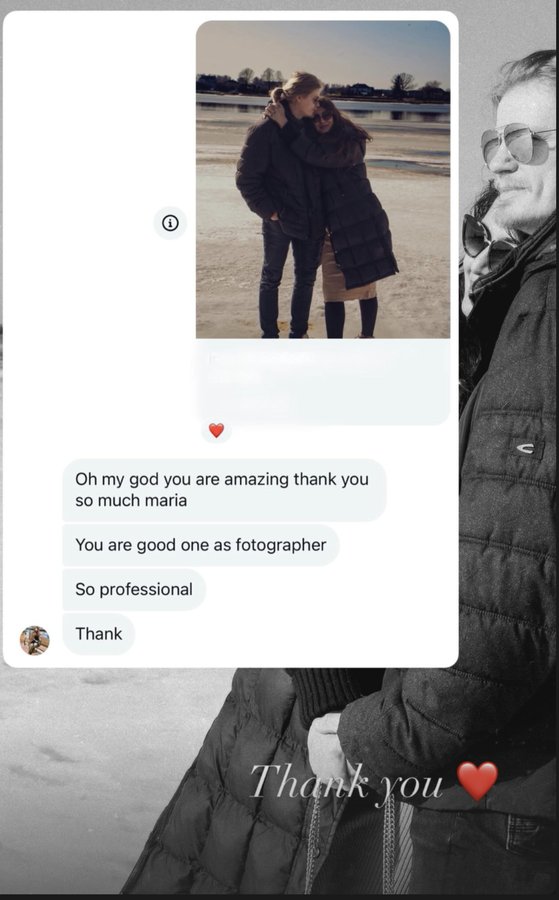 Klients — Ak Dievs, tu esi brīnišķīga, paldies, Marija. Tu esi lielisks fotogrāfs. Tik profesionāli. Paldies.